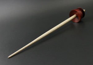 Teacup spindle in hand dyed birdseye maple and curly maple
