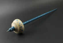 Load image into Gallery viewer, Tibetan style spindle in holly and hand dyed curly maple