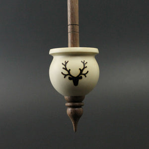 Cauldron spindle in holly and walnut