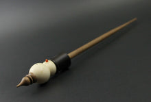 Load image into Gallery viewer, Snowman support spindle in holly, Indian ebony, and walnut
