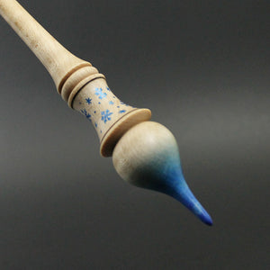 Russian style spindle in hand dyed curly maple