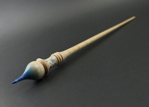 Russian style spindle in hand dyed curly maple