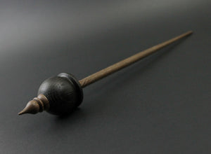 Cauldron spindle in bog oak and walnut