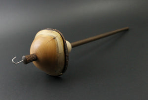 Drop spindle in Pacific yew, curly maple, and walnut (<font color="red"<b>RESERVED</b></font> for JJ)