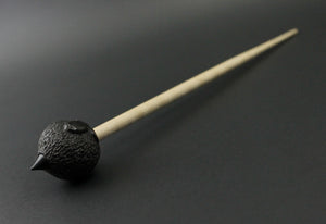 Sheep support spindle in Indian ebony and curly maple (<font color="red"<b>RESERVED</b></font> for Kat)