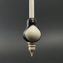 Load image into Gallery viewer, Penguin bead spindle in frogwood, holly, and curly maple