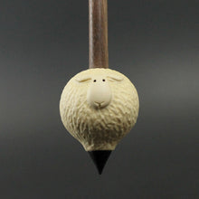 Load image into Gallery viewer, Sheep support spindle in holly and walnut