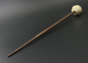 Sheep support spindle in holly and walnut