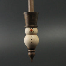 Load image into Gallery viewer, Snowman support spindle in curly maple and walnut