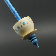 Load image into Gallery viewer, Teacup spindle in holly and hand dyed curly maple