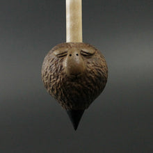 Load image into Gallery viewer, Sheep support spindle in walnut and curly maple