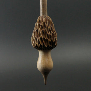 Mushroom support spindle in maple and walnut