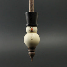 Load image into Gallery viewer, Snowman support spindle in holly, Indian ebony, and walnut