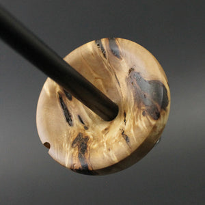 Drop spindle in mappa burl and frogwood