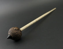 Load image into Gallery viewer, Sheep support spindle in walnut and curly maple