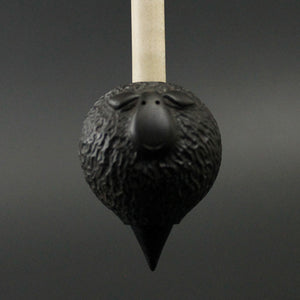 Sheep support spindle in Indian ebony and curly maple (<font color="red"<b>RESERVED</b></font> for Nancy)