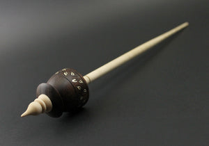 Teacup spindle in East Indian rosewood and curly maple