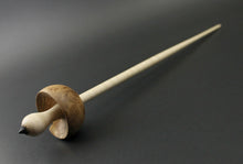 Load image into Gallery viewer, Mushroom support spindle in maple burl and curly maple