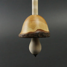 Load image into Gallery viewer, Mushroom support spindle in Pacific yew and curly maple