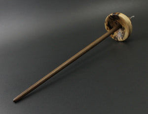 Drop spindle in mappa burl and walnut