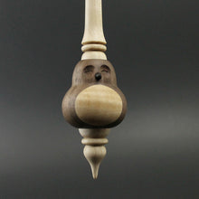 Load image into Gallery viewer, Owl bead spindle in walnut and curly maple