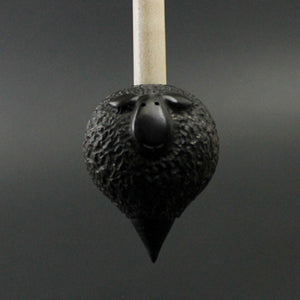 Sheep support spindle in Indian ebony and curly maple (<font color="red"<b>RESERVED</b></font> for Rita)