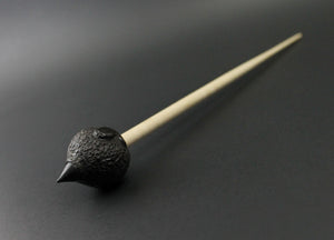 Sheep support spindle in Indian ebony and curly maple (<font color="red"<b>RESERVED</b></font> for Rita)