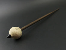 Load image into Gallery viewer, Sheep support spindle in holly and walnut (&lt;font color=&quot;red&quot;&lt;b&gt;RESERVED&lt;/b&gt;&lt;/font&gt; for Rita)