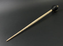 Load image into Gallery viewer, Penguin bead spindle in frogwood, holly, and curly maple