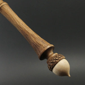 Wand spindle in walnut and curly maple