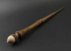 Wand spindle in walnut and curly maple