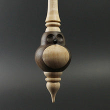 Load image into Gallery viewer, Owl bead spindle in walnut and curly maple