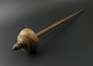 Tibetan style spindle in maple burl and walnut