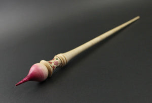 Russian style spindle in hand dyed curly maple