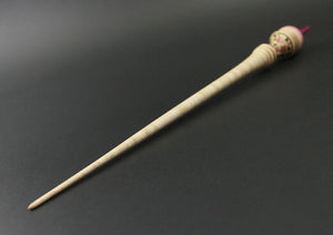 Russian style spindle in hand dyed curly maple