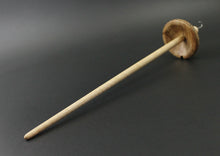 Load image into Gallery viewer, Drop spindle in maple burl and curly maple