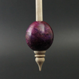 Bead spindle in hand dyed maple burl and curly maple