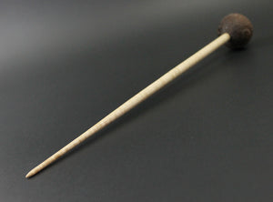 Sheep support spindle in walnut and curly maple (<font color="red"<b>RESERVED</b></font> for Sabine)
