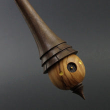Load image into Gallery viewer, Wee folk spindle in olivewood and walnut