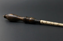 Load image into Gallery viewer, Wand spindle in curly maple and cocobolo