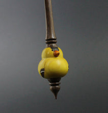 Load image into Gallery viewer, Goldfinch bead spindle in maple and walnut