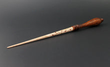 Load image into Gallery viewer, Wand spindle in curly maple and padauk