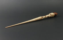 Load image into Gallery viewer, Wand spindle in curly maple and bloodwood