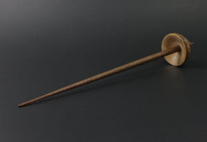 Tibetan style spindle in birdseye maple and walnut