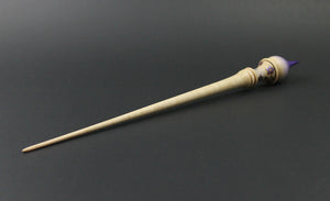 Russian style spindle in hand dyed curly maple