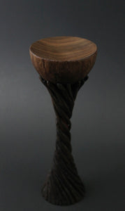 Lap chalice in bloodwood and walnut