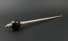 Load image into Gallery viewer, Bead spindle in hand dyed maple burl and curly maple