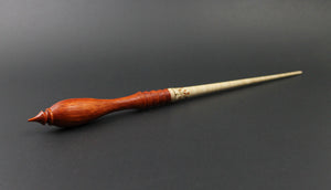 Wand spindle in curly maple and padauk