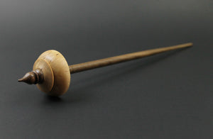 Tibetan style spindle in Karelian birch and walnut