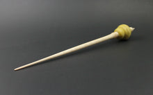 Load image into Gallery viewer, Goldfinch bead spindle in curly maple